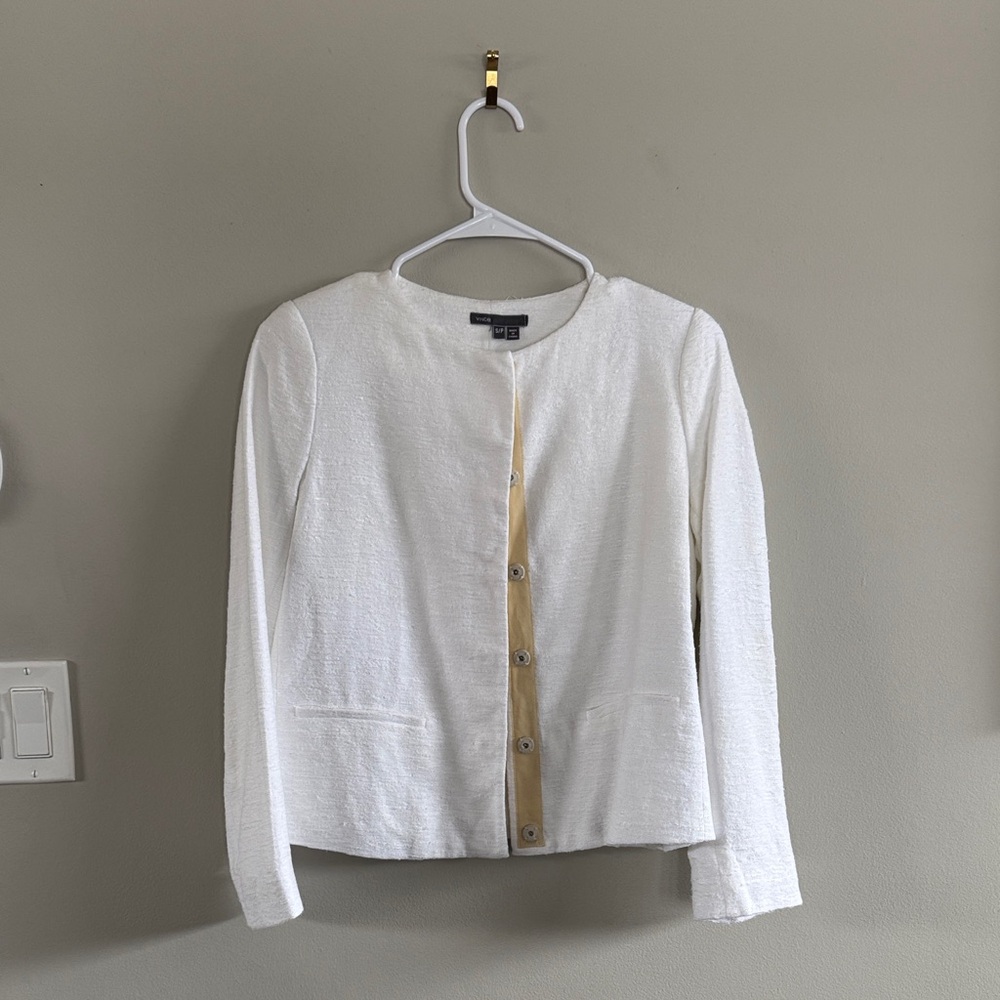 Vince ivory textured jacket S